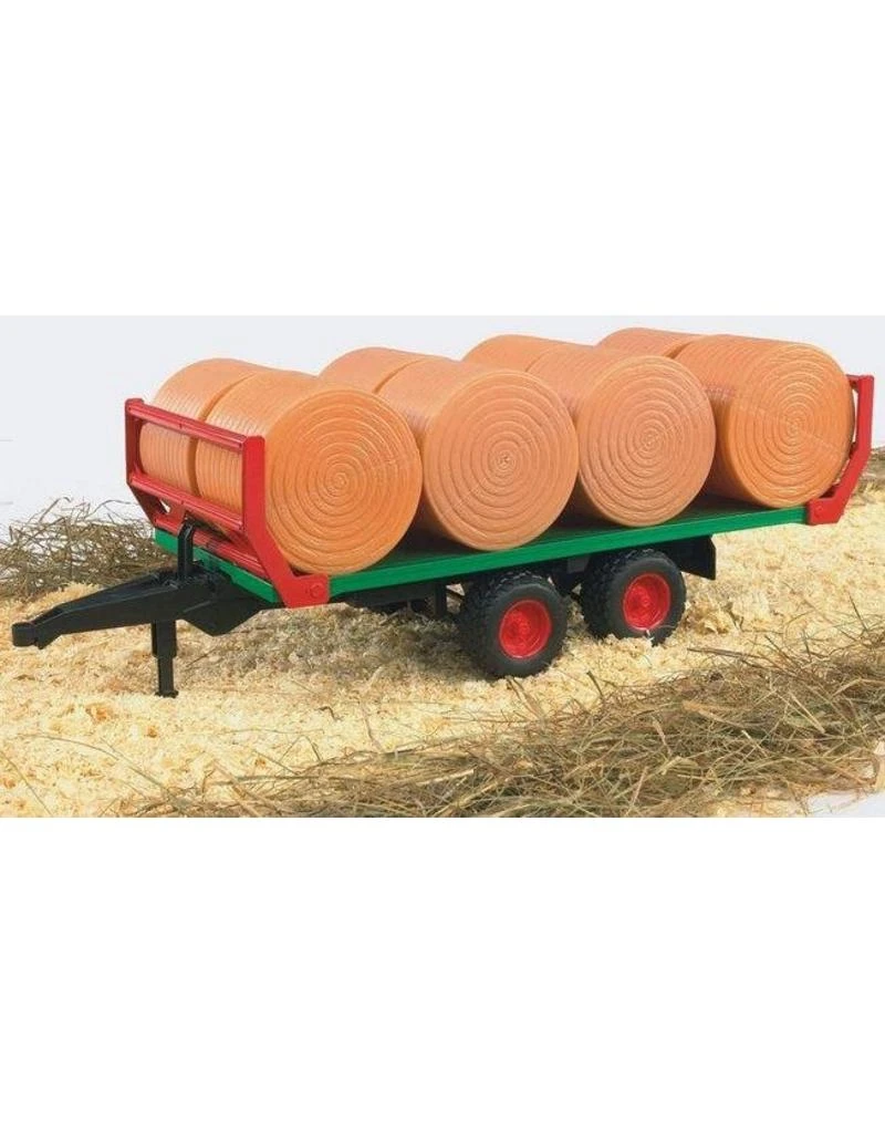 Bruder 2220 - Balentransporter Met 8 Ronde Hooibalen 1:16 1 Bruder 2220 - Balentransporter Met 8 Ronde Hooibalen 1:16