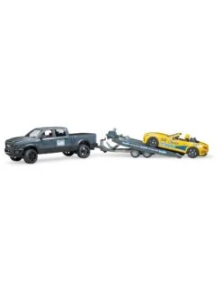 Bruder 2504 - RAM 2500 Power Wagon + Roadster Racing Team 7 Bruder 2504 - RAM 2500 Power Wagon + Roadster Racing Team -Miniatuur Speelgoed Winkel bruder bruder 2504 ram 2500 power wagon roadster r 2