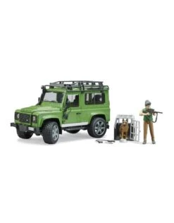 Bruder 2587 - Land Rover Defender Station Wagon Met Boswachter En Hond -Miniatuur Speelgoed Winkel bruder bruder 2587 land rover defender station wag 2