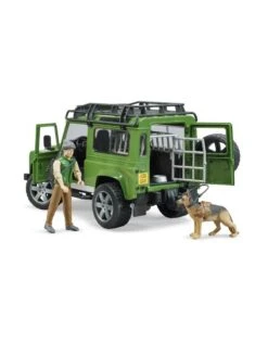 Bruder 2587 - Land Rover Defender Station Wagon Met Boswachter En Hond -Miniatuur Speelgoed Winkel bruder bruder 2587 land rover defender station wag 4