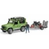 Bruder 2598 - Landrover Defender Met Aanhanger En Ducati Motor En Berijder