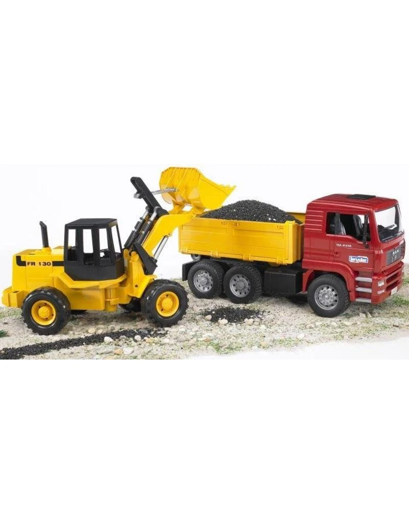 Bruder 2752 - MAN Vrachtwagen Met Knikshovel 2 Bruder 2752 - MAN Vrachtwagen Met Knikshovel - Afbeelding 2