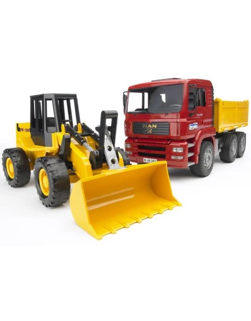 Bruder 2752 - MAN Vrachtwagen Met Knikshovel 1 Bruder 2752 - MAN Vrachtwagen Met Knikshovel