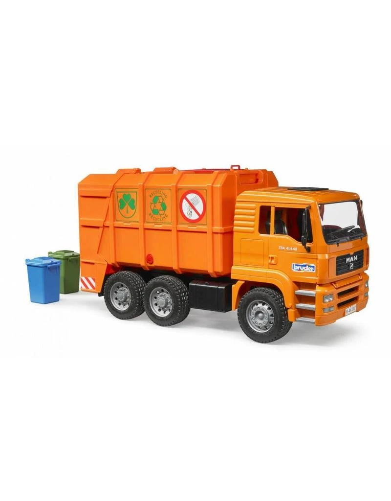 Bruder 2760 - MAN Vuilniswagen (oranje) 2 Bruder 2760 - MAN Vuilniswagen (oranje) - Afbeelding 2