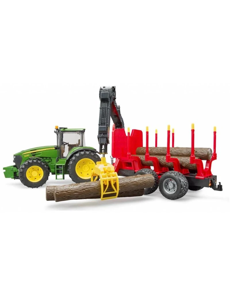 Bruder 3054 - John Deere 7930 Met Bomentrailer En 4 Boomstammen 2 Bruder 3054 - John Deere 7930 Met Bomentrailer En 4 Boomstammen - Afbeelding 2