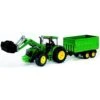 Bruder 3055 - John Deere Met Voorlader En Aanhanger