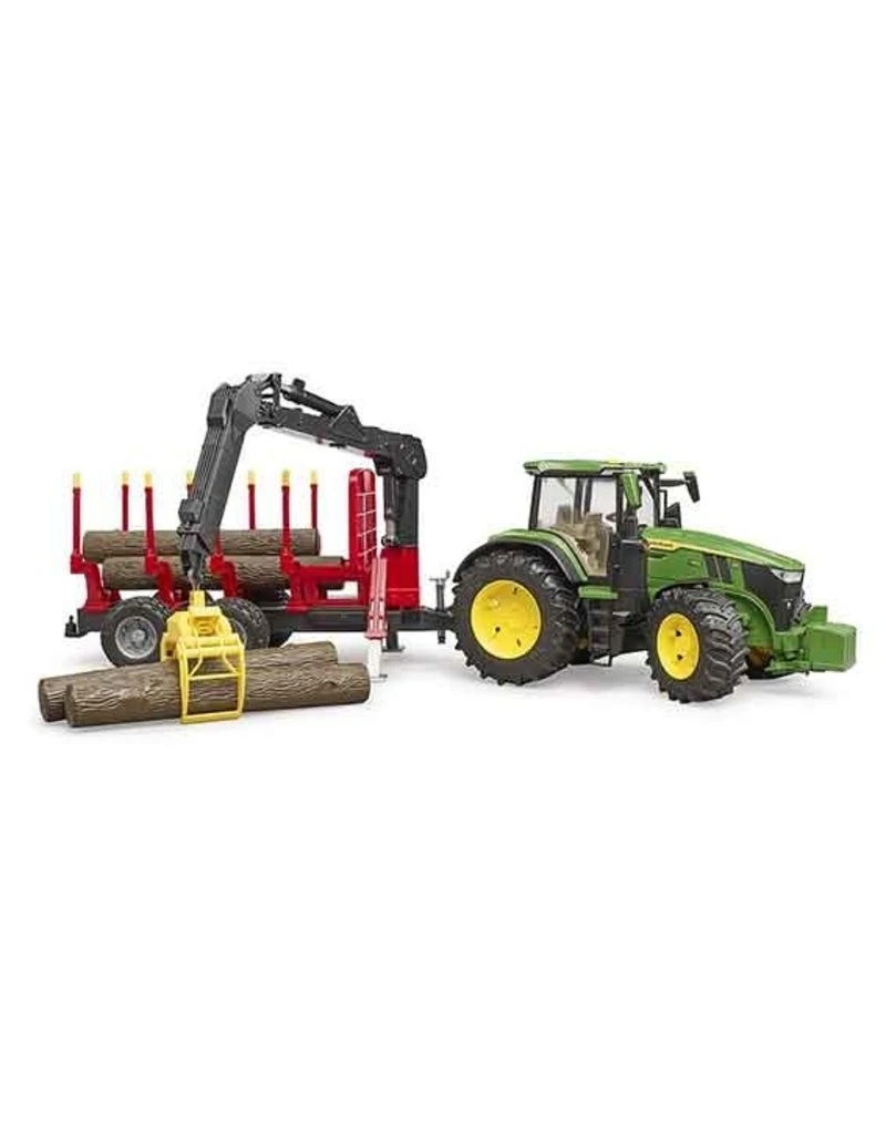 Bruder 3154 - John Deere 7R 350 Met Bomentrailer En 4 Boomstammen 2 Bruder 3154 - John Deere 7R 350 Met Bomentrailer En 4 Boomstammen - Afbeelding 2