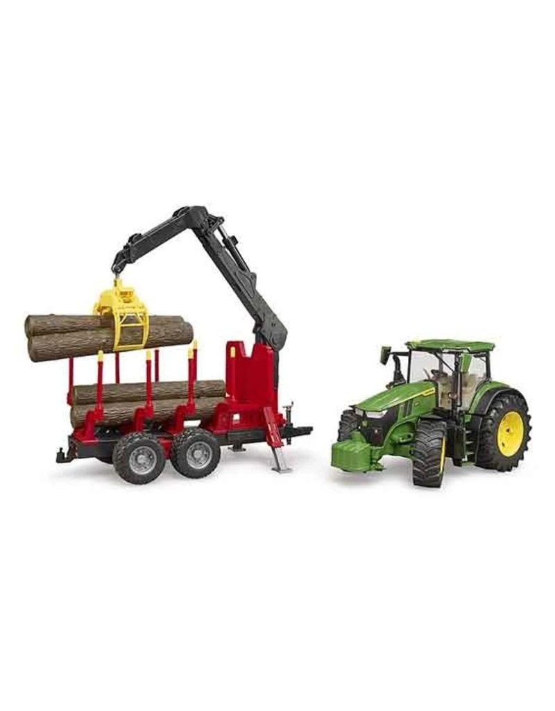 Bruder 3154 - John Deere 7R 350 Met Bomentrailer En 4 Boomstammen 3 Bruder 3154 - John Deere 7R 350 Met Bomentrailer En 4 Boomstammen - Afbeelding 3