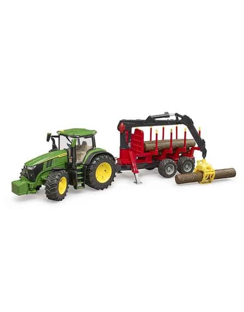 Bruder 3154 - John Deere 7R 350 Met Bomentrailer En 4 Boomstammen 1 Bruder 3154 - John Deere 7R 350 Met Bomentrailer En 4 Boomstammen