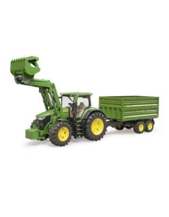 Bruder 3155 - John Deere 7R Met Voorlader En Aanhanger -Miniatuur Speelgoed Winkel bruder bruder 3155 john deere 7r met voorlader en 2