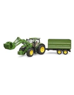 Bruder 3155 - John Deere 7R Met Voorlader En Aanhanger