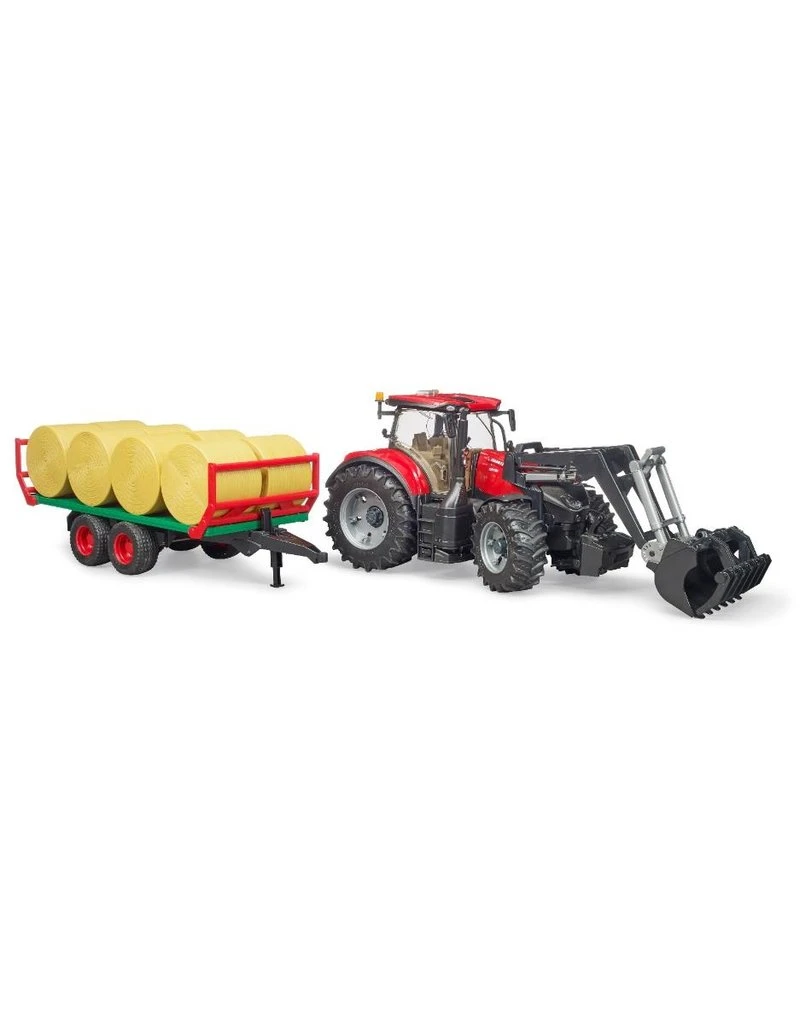 Bruder 3198 - Case IH Optum 300 CVX Met Voorlader En Balentransporter 2 Bruder 3198 - Case IH Optum 300 CVX Met Voorlader En Balentransporter - Afbeelding 2
