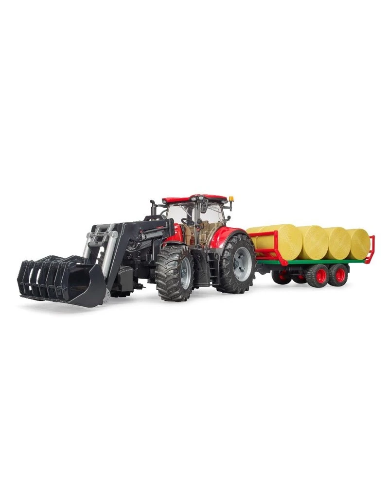 Bruder 3198 - Case IH Optum 300 CVX Met Voorlader En Balentransporter 3 Bruder 3198 - Case IH Optum 300 CVX Met Voorlader En Balentransporter - Afbeelding 3