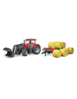 Bruder 3198 - Case IH Optum 300 CVX Met Voorlader En Balentransporter 8 Bruder 3198 - Case IH Optum 300 CVX Met Voorlader En Balentransporter -Miniatuur Speelgoed Winkel bruder bruder 3198 case ih optum 300 cvx met voorl 3