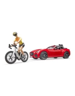 Bruder 3485 - Roadster Met Wierenner -Miniatuur Speelgoed Winkel bruder bruder 3485 roadster met wierenner 2