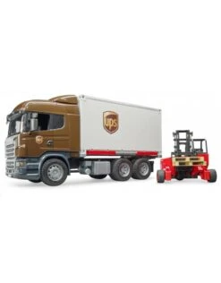 Bruder 3581 - Scania R-vrachtwagen UPS Met Heftruck -Miniatuur Speelgoed Winkel bruder bruder 3581 scania r vrachtwagen ups met he 2