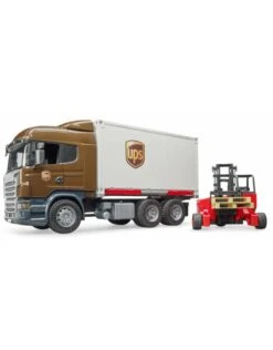 Bruder 3581 - Scania R-vrachtwagen UPS Met Heftruck