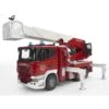 Bruder 3590 - Scania Brandweer Ladderwagen Met Waterpomp, Licht & Geluid