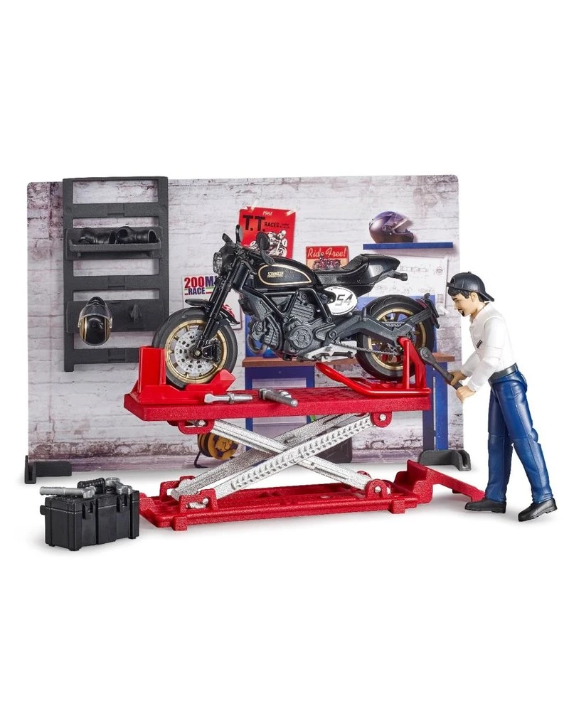 Bruder 62101 - Werkplaats Voor Motoren 4 Bruder 62101 - Werkplaats Voor Motoren - Afbeelding 4