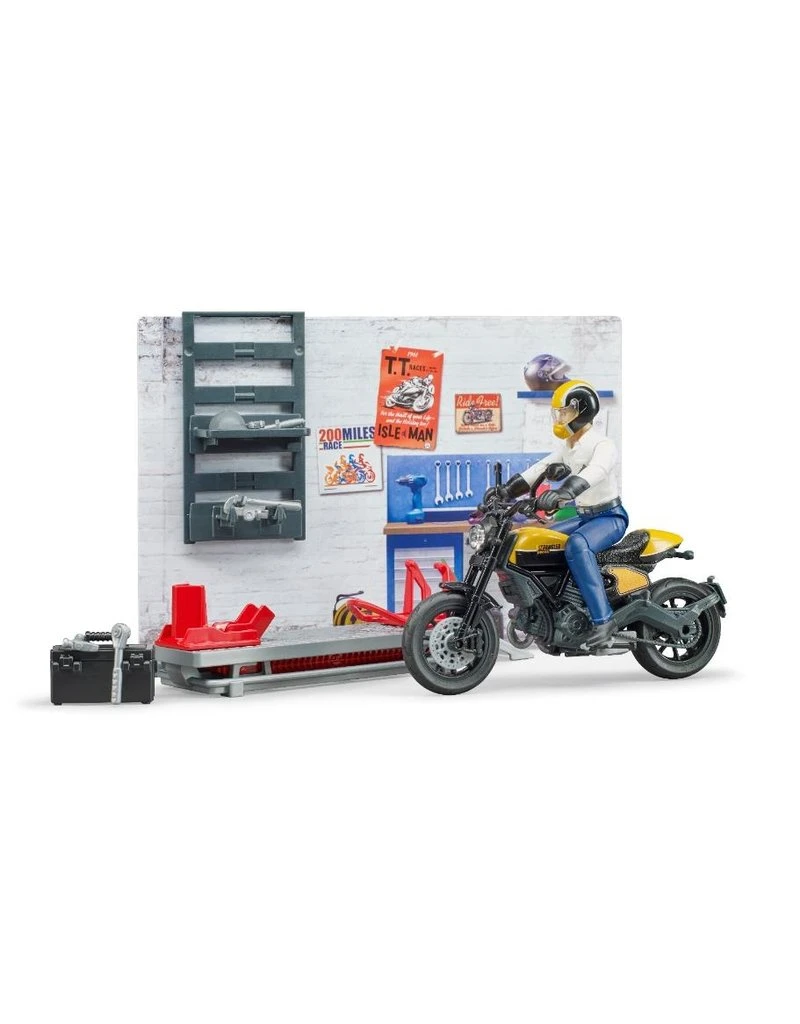 Bruder 62102 - Werkplaats Voor Motoren (Scrambler Ducati) 6 Bruder 62102 - Werkplaats Voor Motoren (Scrambler Ducati) - Afbeelding 6