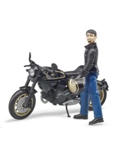 Bruder 63050 - Ducati Scrambler Cafe Racer En Berijder -Miniatuur Speelgoed Winkel bruder bruder 63050 ducati scrambler cafe racer en 2