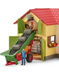 Schleich Farm 42377 - Hooi Transportband Met Boer -Miniatuur Speelgoed Winkel schleich schleich farm 42377 hooi transportband me 2