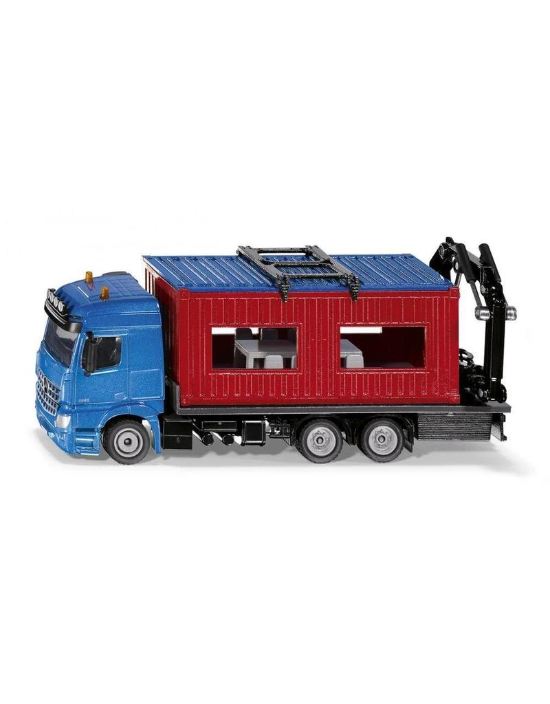 Siku 3556 - Mercedes Met Bouwcontainer 1:50 1 Siku 3556 - Mercedes Met Bouwcontainer 1:50