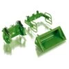 Wiking 77381 - John Deere Kleur Frontladerset A : Bak, Balen- & Bomenklem 1:32