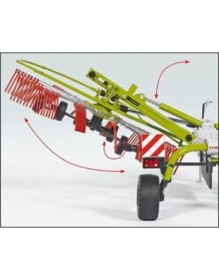 Wiking 77828 - Claas Schwader Liner 2600 Dubbele Grashark 1:32 -Miniatuur Speelgoed Winkel wiking wiking 77828 claas schwader liner 2600 dubb 2